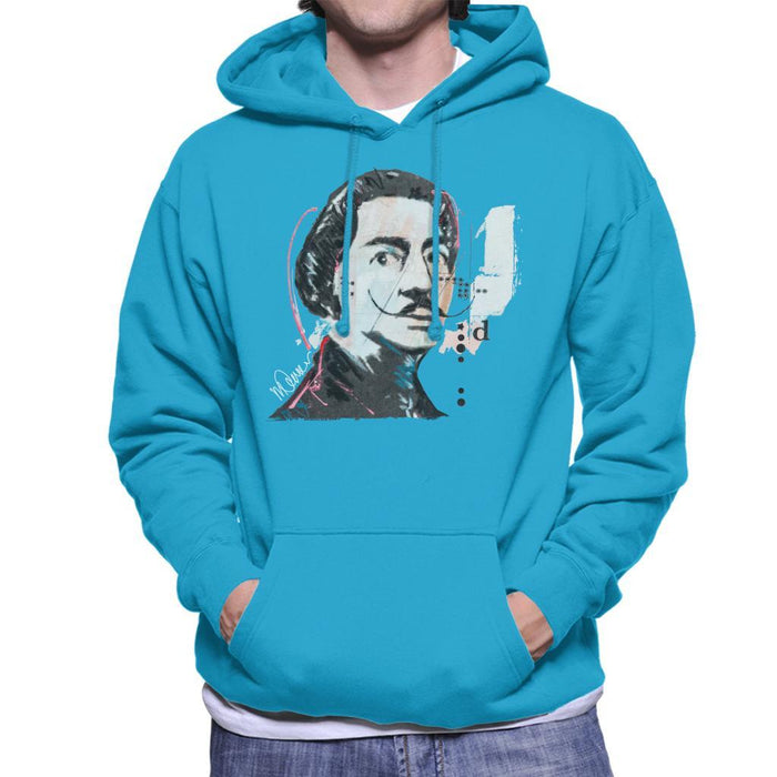 Sidney Maurer Original Portrait Of Salvador Dali Mens Hooded Sweatshirt - Mens Hooded Sweatshirt
