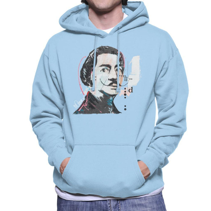Sidney Maurer Original Portrait Of Salvador Dali Mens Hooded Sweatshirt - Mens Hooded Sweatshirt