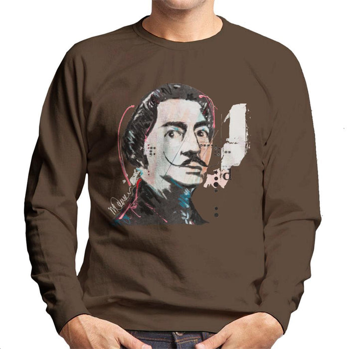 Sidney Maurer Original Portrait Of Salvador Dali Mens Sweatshirt - Mens Sweatshirt