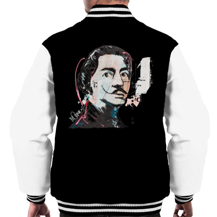 Sidney Maurer Original Portrait Of Salvador Dali Mens Varsity Jacket - Mens Varsity Jacket