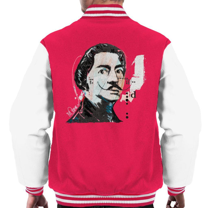 Sidney Maurer Original Portrait Of Salvador Dali Mens Varsity Jacket - Mens Varsity Jacket