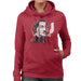 Sidney Maurer Original Portrait Of Salvador Dali Womens Hooded Sweatshirt - Womens Hooded Sweatshirt