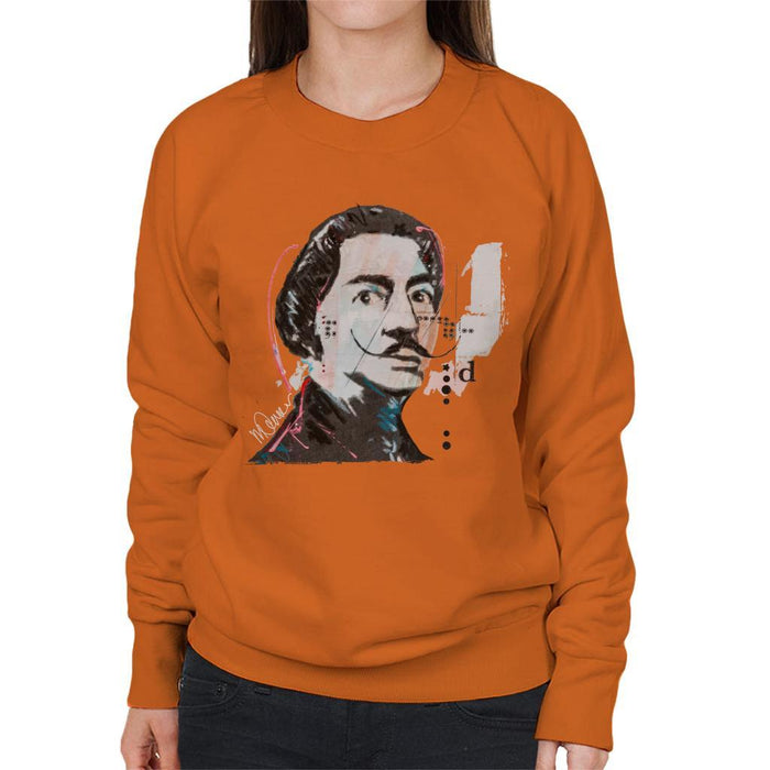 Sidney Maurer Original Portrait Of Salvador Dali Womens Sweatshirt - Womens Sweatshirt