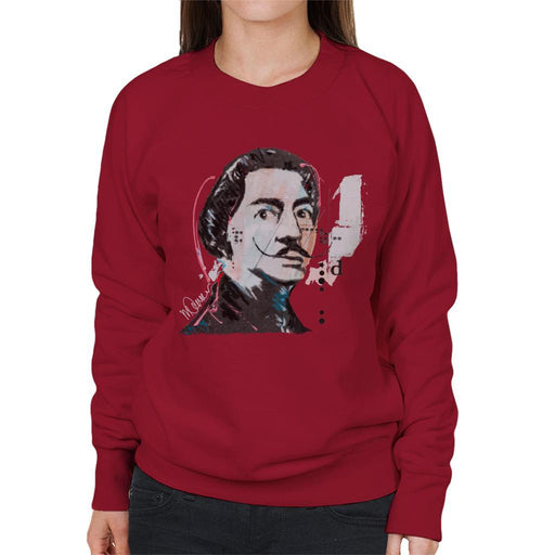 Sidney Maurer Original Portrait Of Salvador Dali Womens Sweatshirt - Womens Sweatshirt