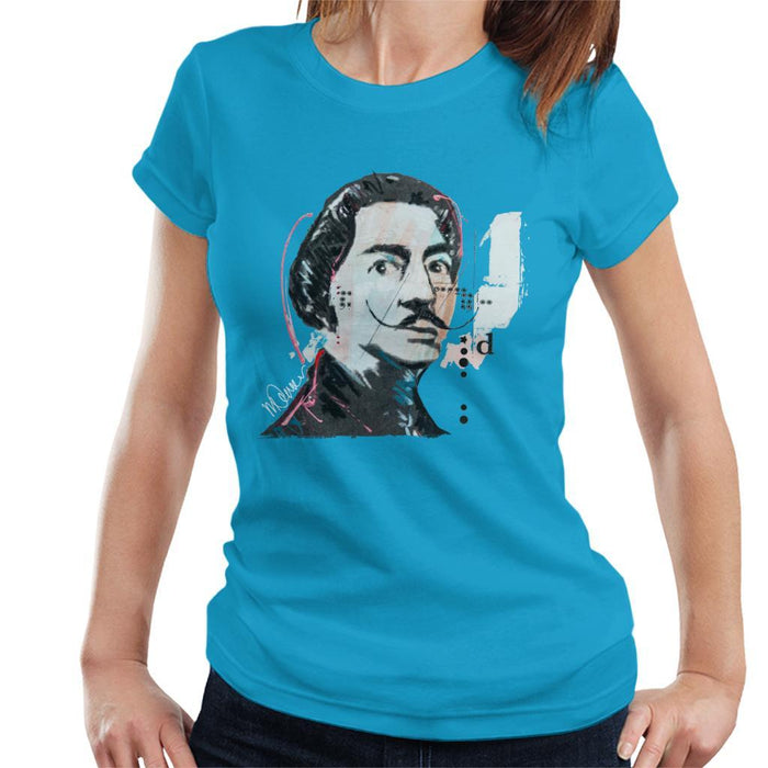 Sidney Maurer Original Portrait Of Salvador Dali Womens T-Shirt - Womens T-Shirt