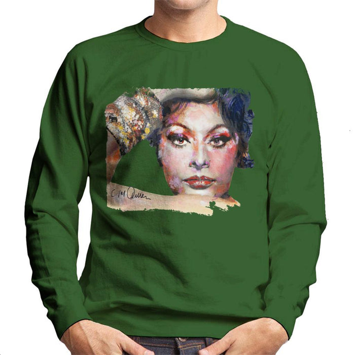 Sidney Maurer Original Portrait Of Sophia Loren Mens Sweatshirt - Mens Sweatshirt