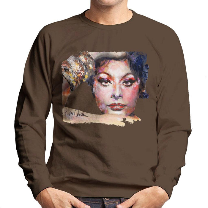 Sidney Maurer Original Portrait Of Sophia Loren Mens Sweatshirt - Mens Sweatshirt