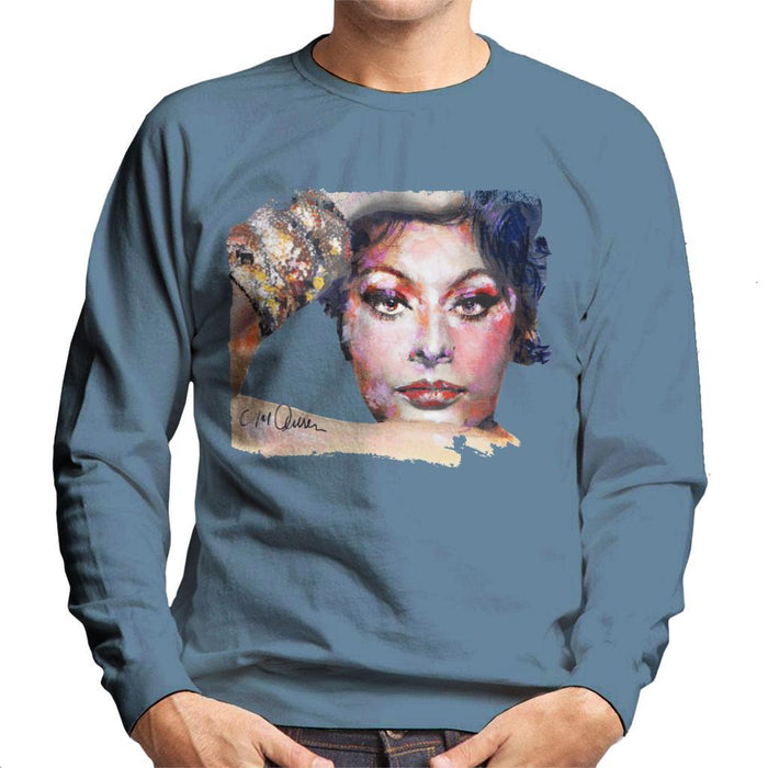 Sidney Maurer Original Portrait Of Sophia Loren Mens Sweatshirt - Mens Sweatshirt