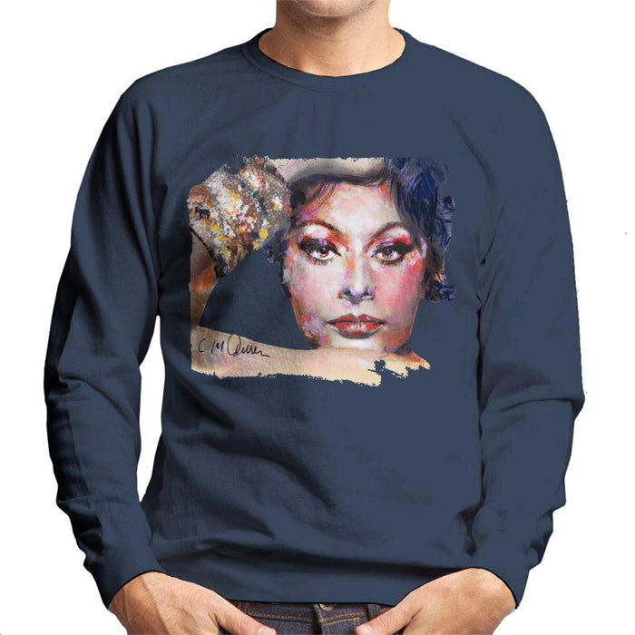Sidney Maurer Original Portrait Of Sophia Loren Mens Sweatshirt - Mens Sweatshirt