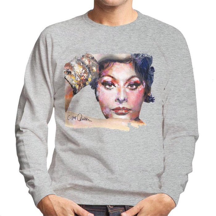 Sidney Maurer Original Portrait Of Sophia Loren Mens Sweatshirt - Mens Sweatshirt