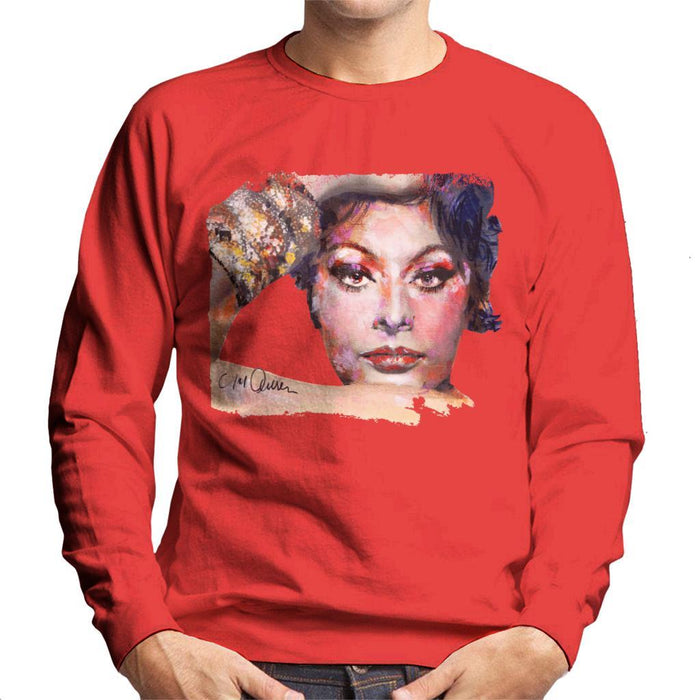 Sidney Maurer Original Portrait Of Sophia Loren Mens Sweatshirt - Mens Sweatshirt