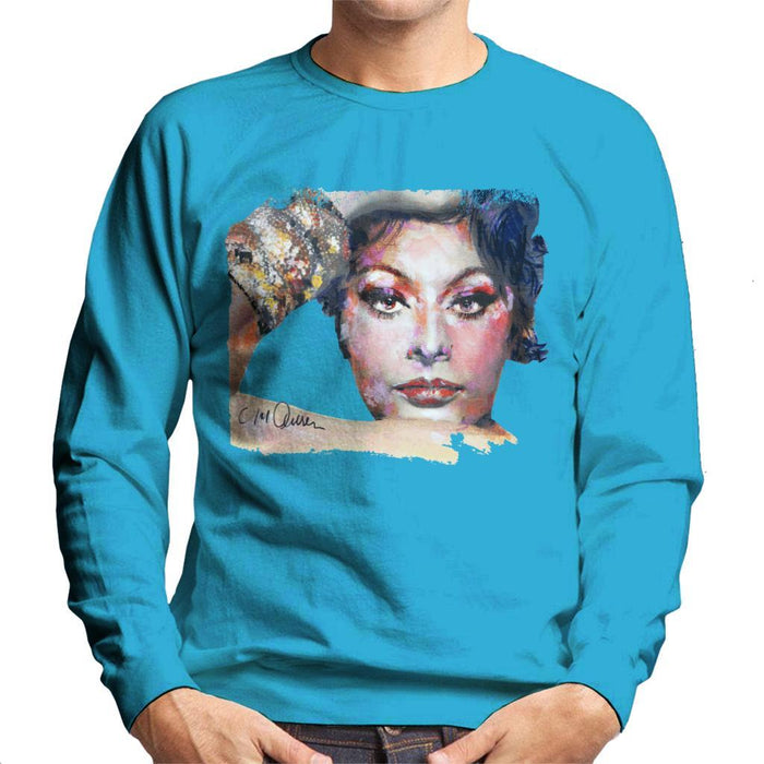 Sidney Maurer Original Portrait Of Sophia Loren Mens Sweatshirt - Mens Sweatshirt