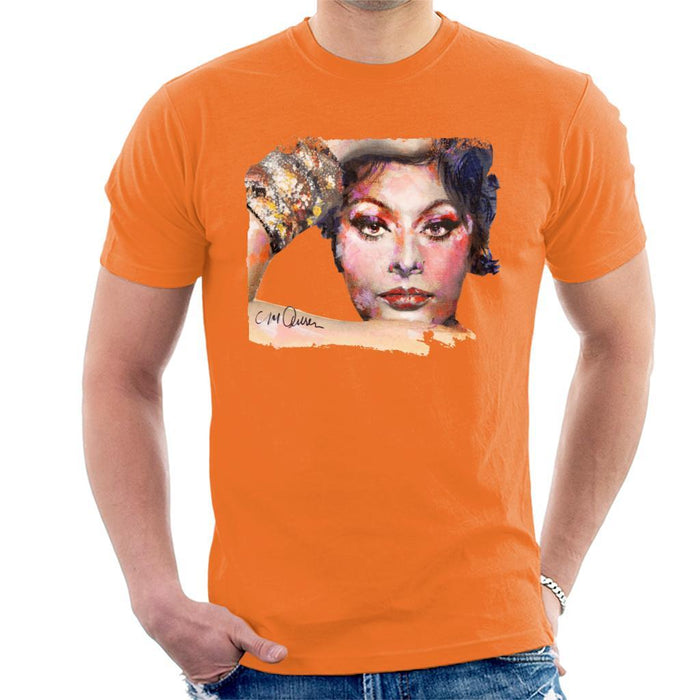 Sidney Maurer Original Portrait Of Sophia Loren Mens T-Shirt - Mens T-Shirt