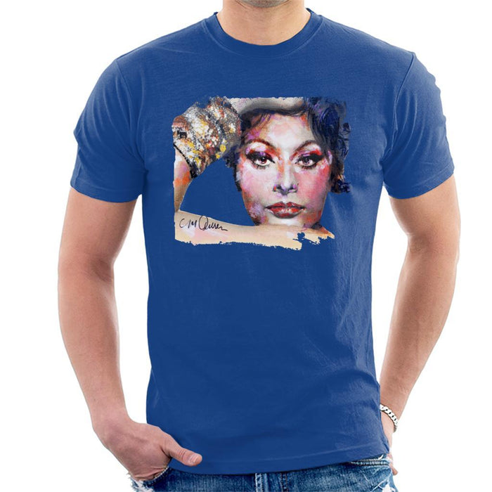 Sidney Maurer Original Portrait Of Sophia Loren Mens T-Shirt - Mens T-Shirt