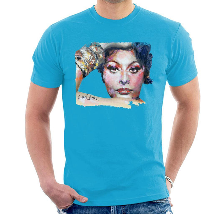 Sidney Maurer Original Portrait Of Sophia Loren Mens T-Shirt - Mens T-Shirt