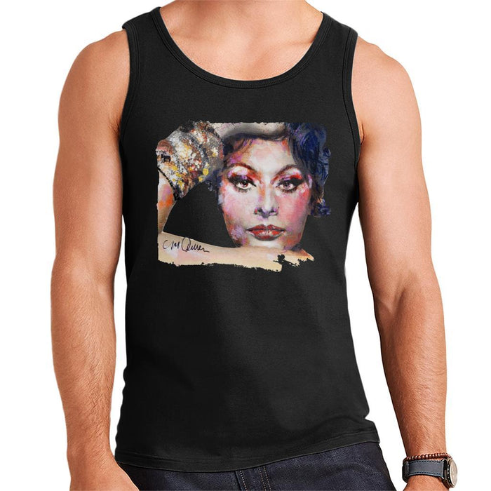 Sidney Maurer Original Portrait Of Sophia Loren Mens Vest - Mens Vest