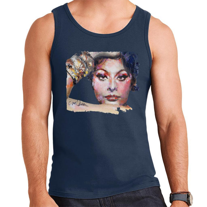 Sidney Maurer Original Portrait Of Sophia Loren Mens Vest - Mens Vest