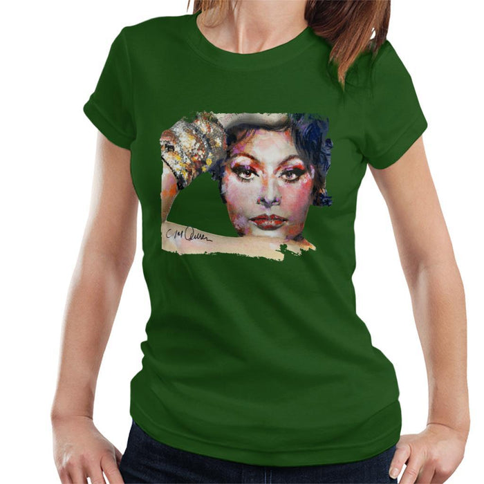 Sidney Maurer Original Portrait Of Sophia Loren Womens T-Shirt - Womens T-Shirt
