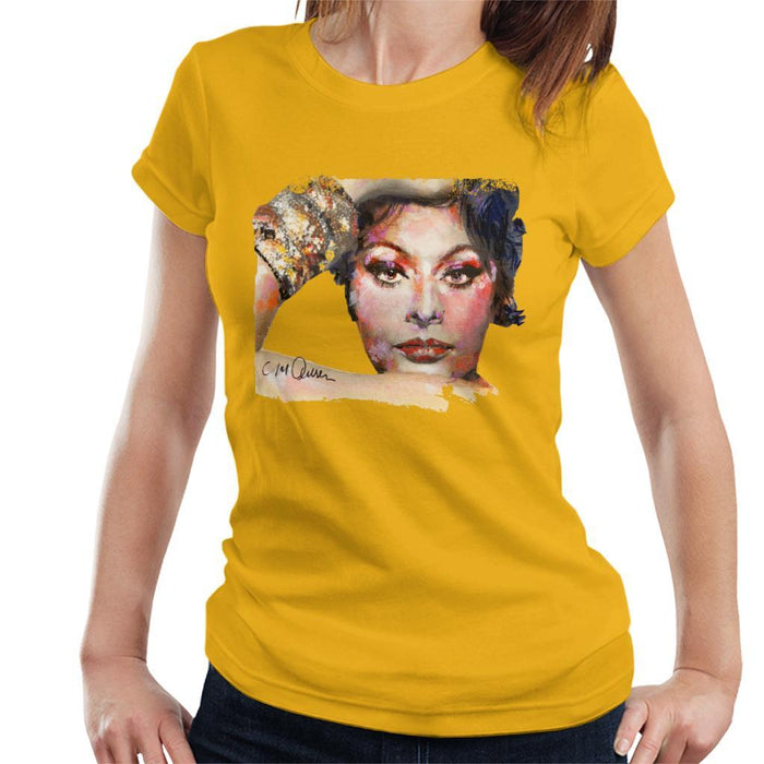 Sidney Maurer Original Portrait Of Sophia Loren Womens T-Shirt - Womens T-Shirt