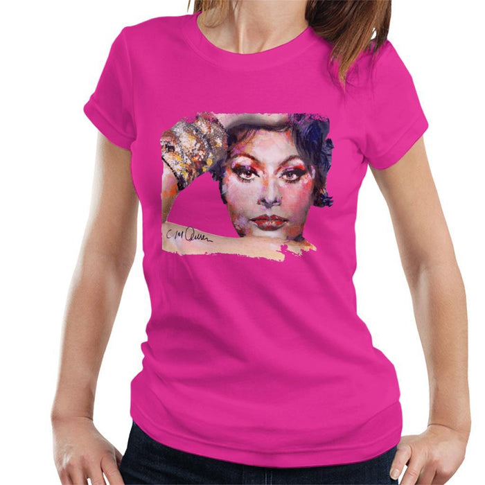 Sidney Maurer Original Portrait Of Sophia Loren Womens T-Shirt - Womens T-Shirt