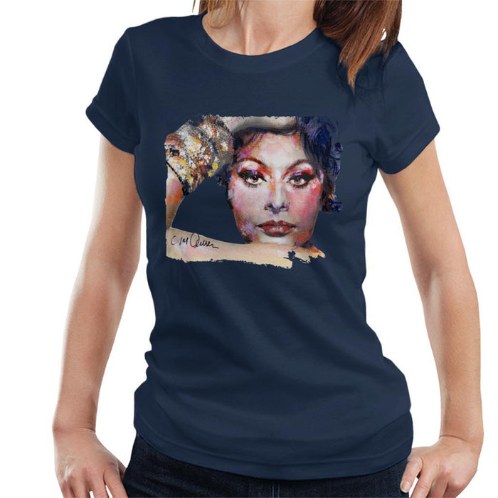 Sidney Maurer Original Portrait Of Sophia Loren Womens T-Shirt - Womens T-Shirt