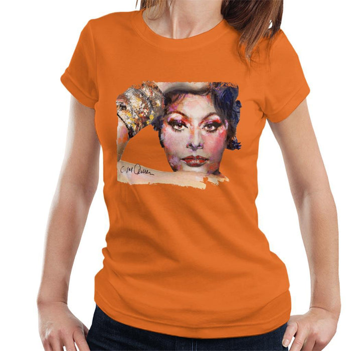 Sidney Maurer Original Portrait Of Sophia Loren Womens T-Shirt - Womens T-Shirt