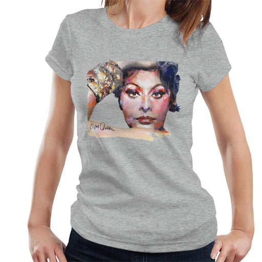 Sidney Maurer Original Portrait Of Sophia Loren Womens T-Shirt - Womens T-Shirt