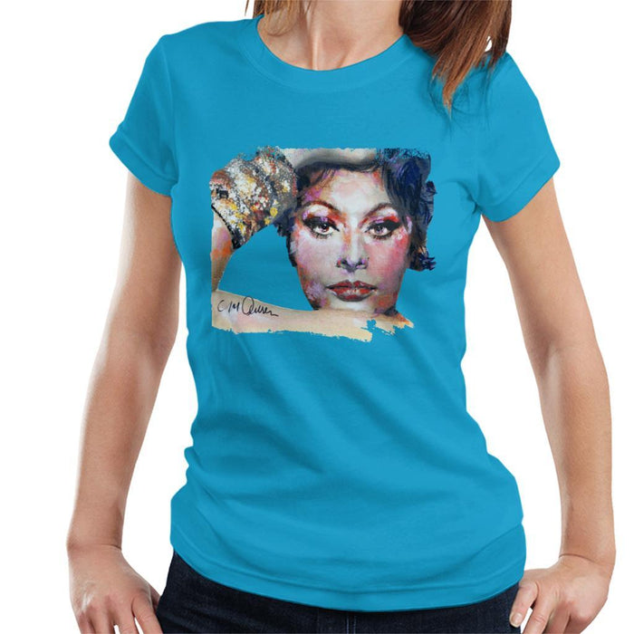 Sidney Maurer Original Portrait Of Sophia Loren Womens T-Shirt - Womens T-Shirt