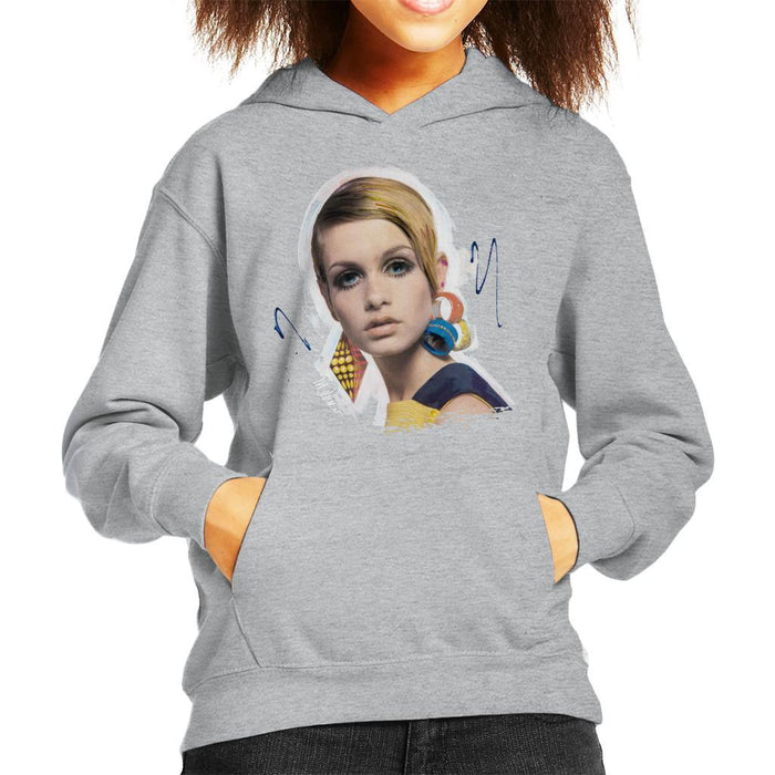 Sidney Maurer Original Portrait Of Twiggy Kids Hooded Sweatshirt - Kids Boys Hooded Sweatshirt