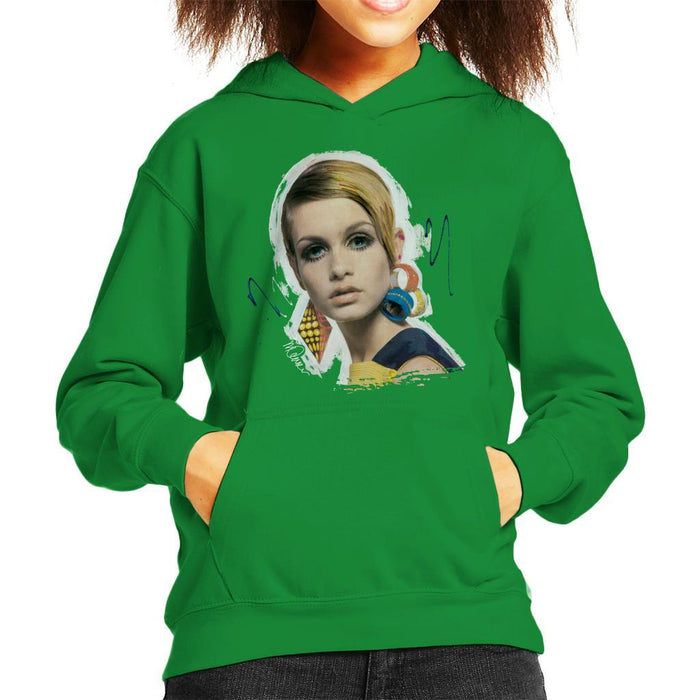 Sidney Maurer Original Portrait Of Twiggy Kids Hooded Sweatshirt - Kids Boys Hooded Sweatshirt