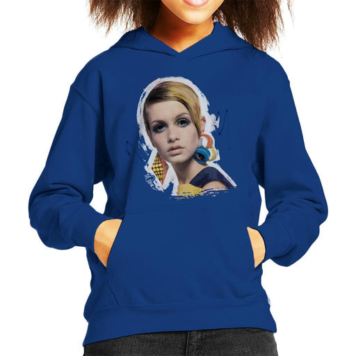 Sidney Maurer Original Portrait Of Twiggy Kids Hooded Sweatshirt - Kids Boys Hooded Sweatshirt