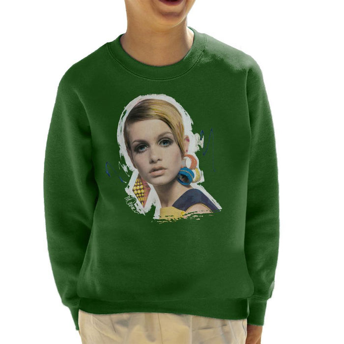 Sidney Maurer Original Portrait Of Twiggy Kids Sweatshirt - Kids Boys Sweatshirt