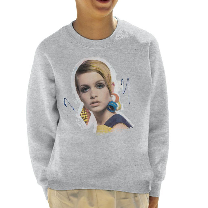 Sidney Maurer Original Portrait Of Twiggy Kids Sweatshirt - Kids Boys Sweatshirt