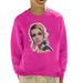 Sidney Maurer Original Portrait Of Twiggy Kids Sweatshirt - X-Small (3-4 yrs) / Hot Pink - Kids Boys Sweatshirt
