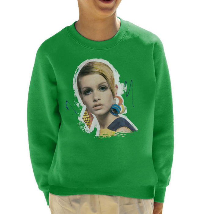 Sidney Maurer Original Portrait Of Twiggy Kids Sweatshirt - Kids Boys Sweatshirt