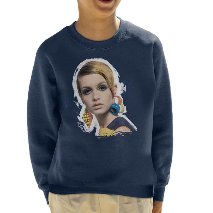 Sidney Maurer Original Portrait Of Twiggy Kids Sweatshirt - Kids Boys Sweatshirt