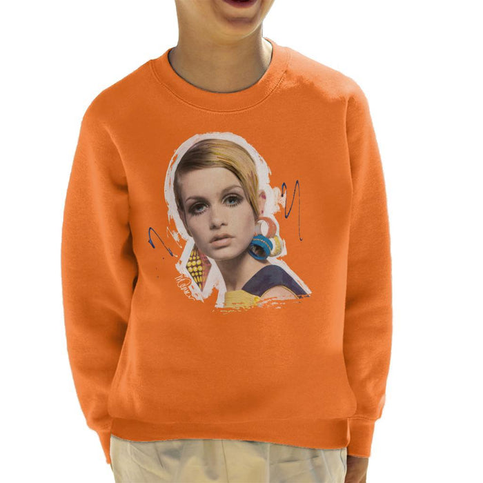 Sidney Maurer Original Portrait Of Twiggy Kids Sweatshirt - Kids Boys Sweatshirt