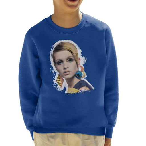 Sidney Maurer Original Portrait Of Twiggy Kids Sweatshirt - Kids Boys Sweatshirt