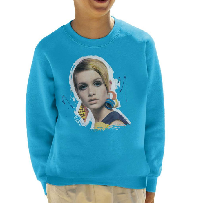 Sidney Maurer Original Portrait Of Twiggy Kids Sweatshirt - Kids Boys Sweatshirt
