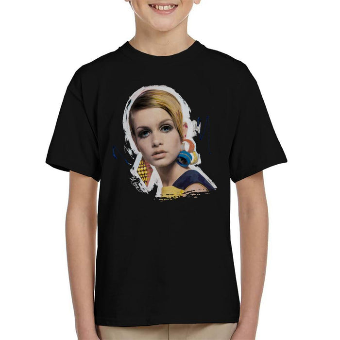 Sidney Maurer Original Portrait Of Twiggy Kids T-Shirt - Kids Boys T-Shirt