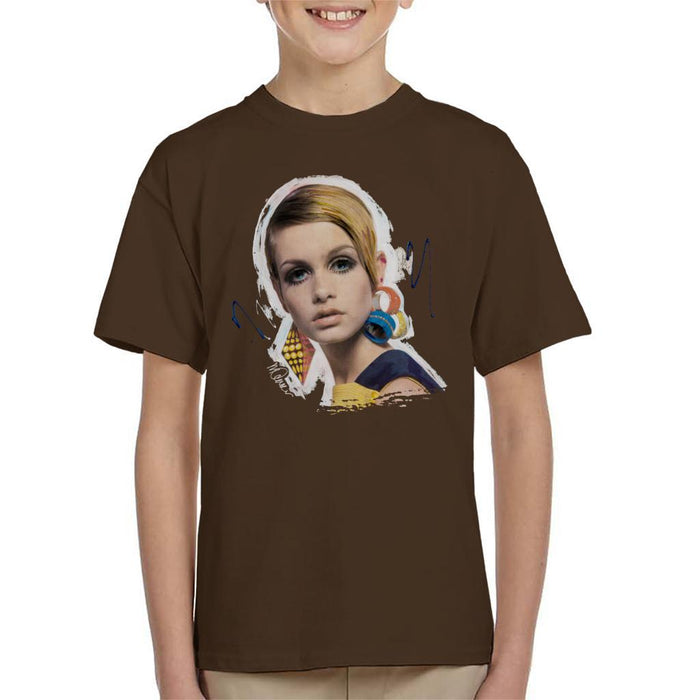 Sidney Maurer Original Portrait Of Twiggy Kids T-Shirt - Kids Boys T-Shirt