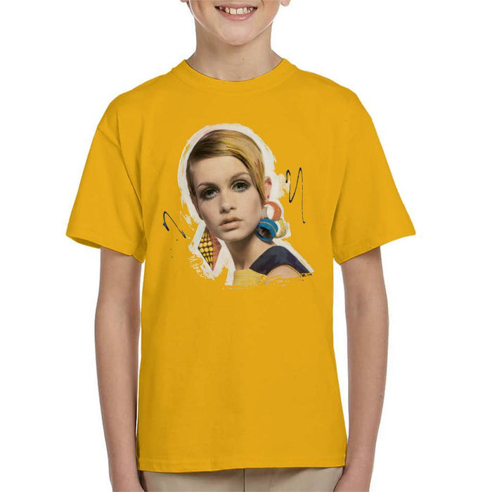 Sidney Maurer Original Portrait Of Twiggy Kids T-Shirt - Kids Boys T-Shirt