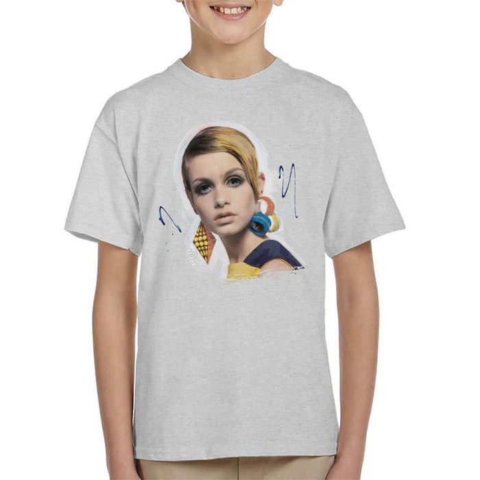 Sidney Maurer Original Portrait Of Twiggy Kids T-Shirt - Kids Boys T-Shirt