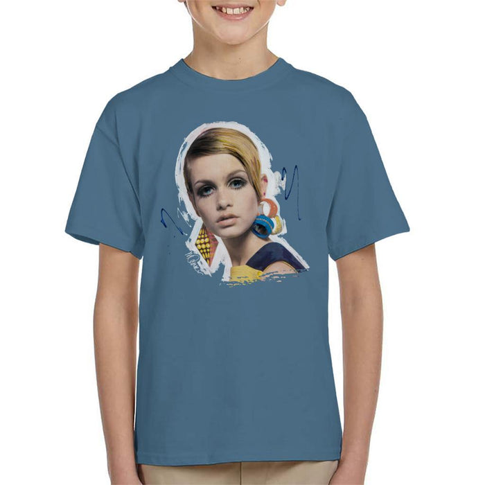 Sidney Maurer Original Portrait Of Twiggy Kids T-Shirt - Kids Boys T-Shirt