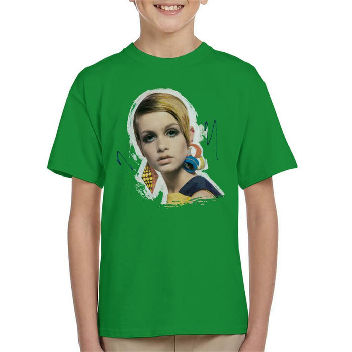 Sidney Maurer Original Portrait Of Twiggy Kids T-Shirt - Kids Boys T-Shirt