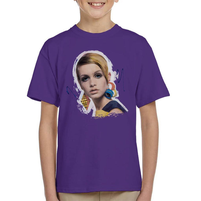 Sidney Maurer Original Portrait Of Twiggy Kids T-Shirt - Kids Boys T-Shirt