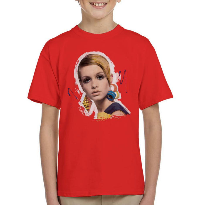 Sidney Maurer Original Portrait Of Twiggy Kids T-Shirt - Kids Boys T-Shirt