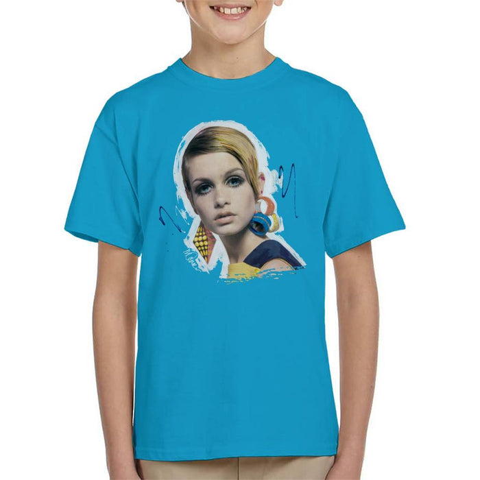 Sidney Maurer Original Portrait Of Twiggy Kids T-Shirt - Kids Boys T-Shirt