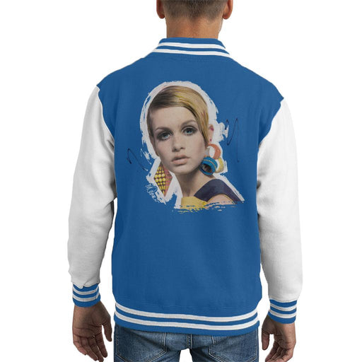 Sidney Maurer Original Portrait Of Twiggy Kids Varsity Jacket - Kids Boys Varsity Jacket