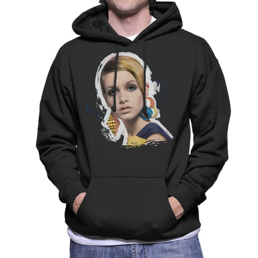 Sidney Maurer Original Portrait Of Twiggy Mens Hooded Sweatshirt - Mens Hooded Sweatshirt